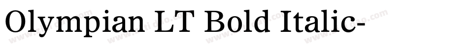 Olympian LT Bold Italic字体转换